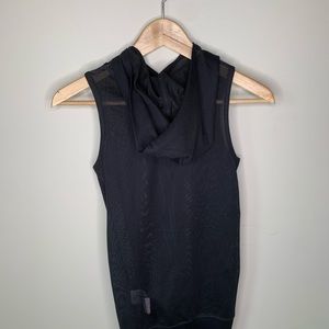 Black Jordan mesh see through top.